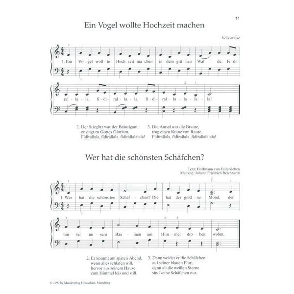 Holzschuh Verlag Tastentrume Kinderlieder