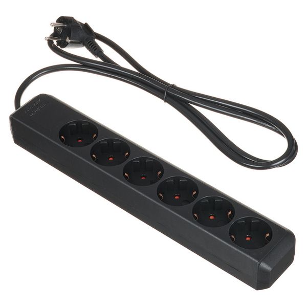 Brennenstuhl Eco-L 6 Way Split 1,5m BK