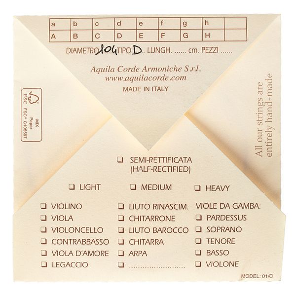 Aquila 104D Wound Nylgut Lute String