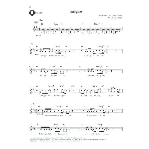 Schott Rock Ballads Tenor Saxophone