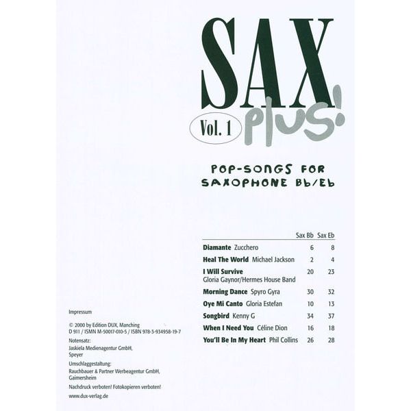 Edition Dux Sax Plus 1
