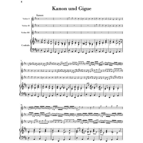 Henle Verlag Pachelbel Canon Gigue D Major