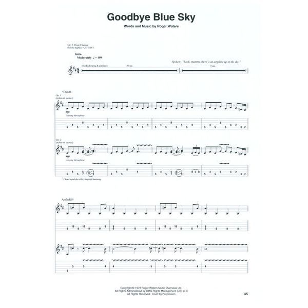 Hal Leonard Pink Floyd: The Wall Guitar