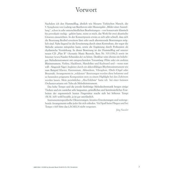 Acoustic Music Books Rimski-Korsakow Hummelflug