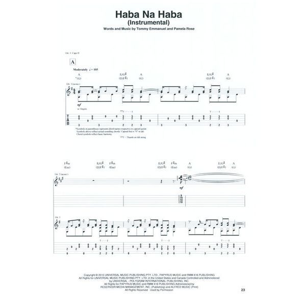 Hal Leonard Tommy Emmanuel Little By Littl