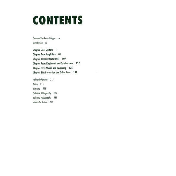 Backbeat Books Zappa's Gear