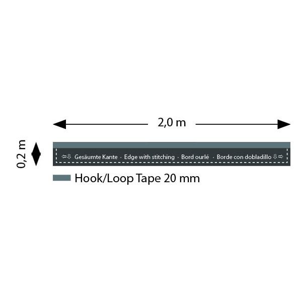 Stairville Skirt 160g/m 2.0x0.2m Bk