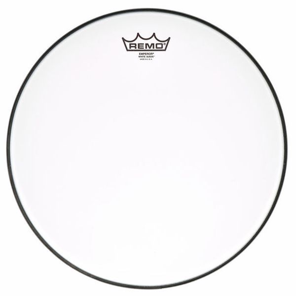 Remo 14" Emperor White Suede