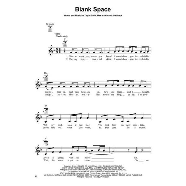 Hal Leonard Taylor Swift Ukulele
