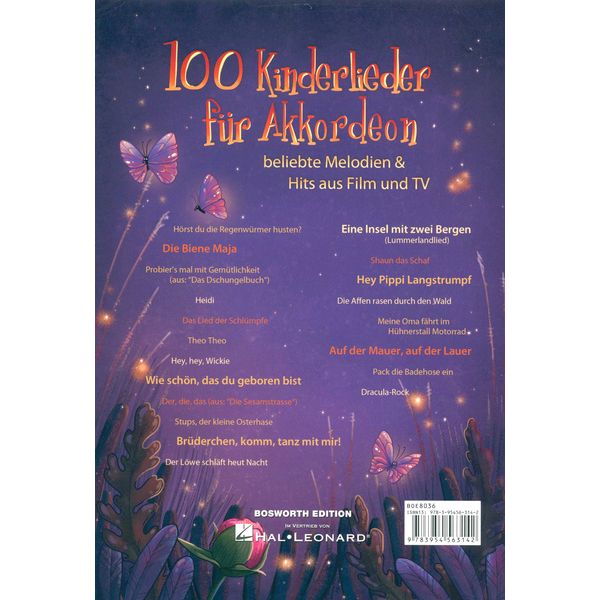 Bosworth 100 Kinderlieder für Akkordeon
