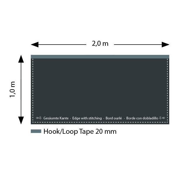Stairville Skirt 300g/m 2.0x1.0m Bk