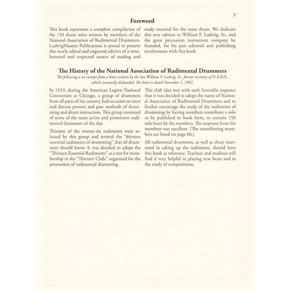 Ludwig Masters Publications America's N.A.R.D. Drum Solos