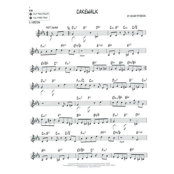 Hal Leonard Jazz-Play-Along Oscar Peterson