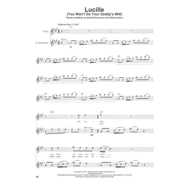 Hal Leonard Sax Play-Along Rock 'n' Roll