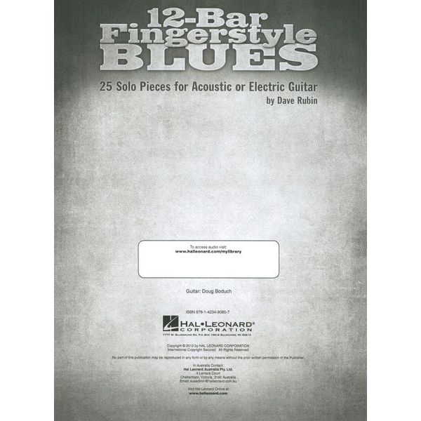 Hal Leonard Dave Rubin 12-Bar Fingerstyle