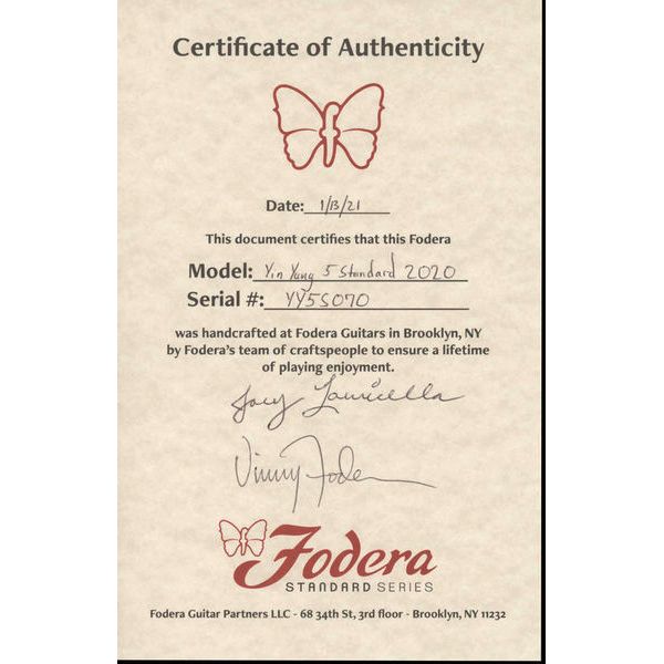 Fodera Yin Yang Std 5 Mahogany