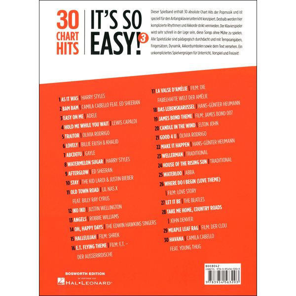 Bosworth 30 Charthits �It's So Easy 3