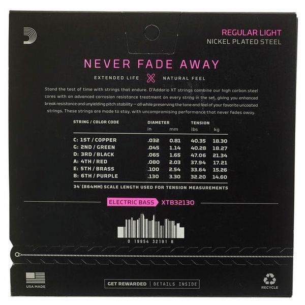 Daddario XTB32130 Regular Light