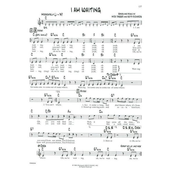 Alfred Music Publishing Rolling Stones Fake Book