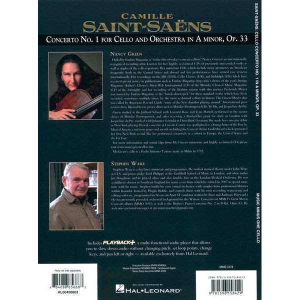 Music Minus One Saint-Sans Cello Concerto No1