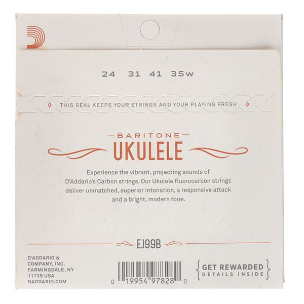 Daddario EJ99B Baritone Ukulele Set