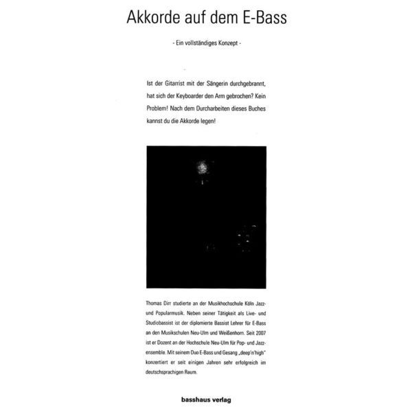Basshaus Verlag Akkorde auf dem E-Bass