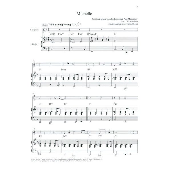 Schott Beatles Classics A-Sax