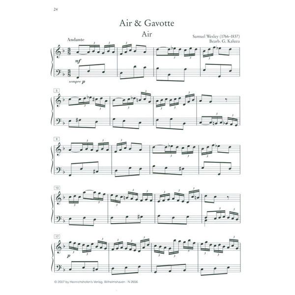 Heinrichshofen Verlag Altenglische Orgelmusik