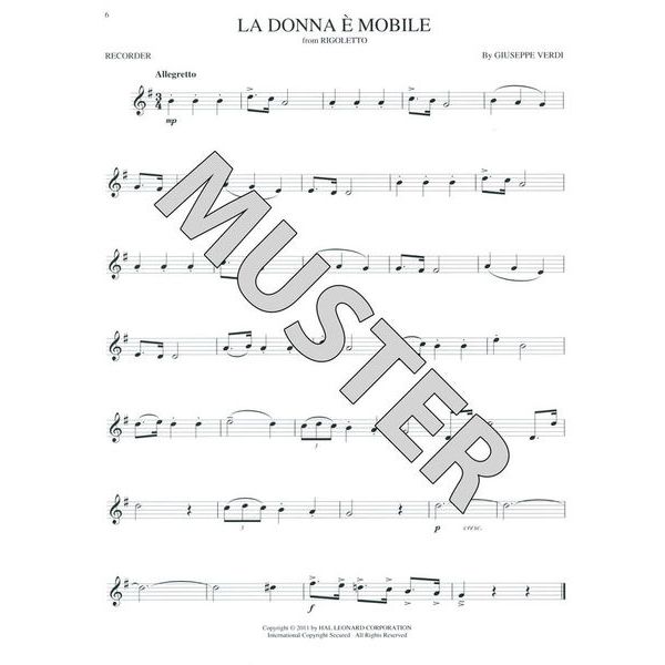 Hal Leonard Classical Favorites Recorder