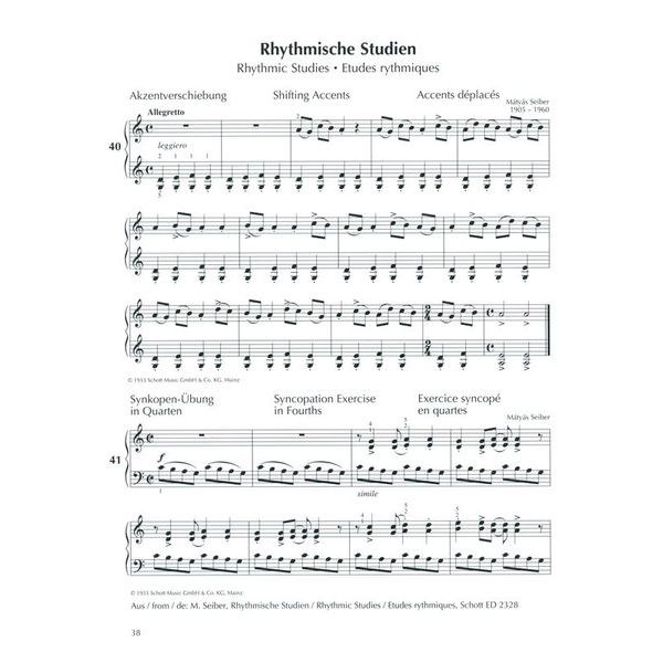 Schott Europische Klavierschule 3