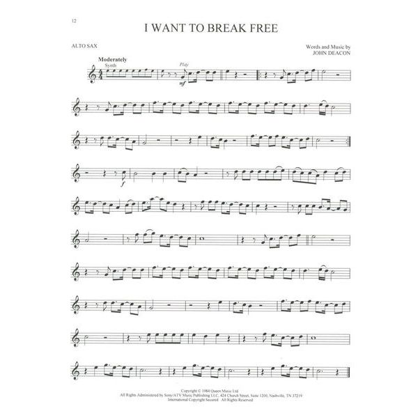 Hal Leonard Queen Alto Sax Play-Along