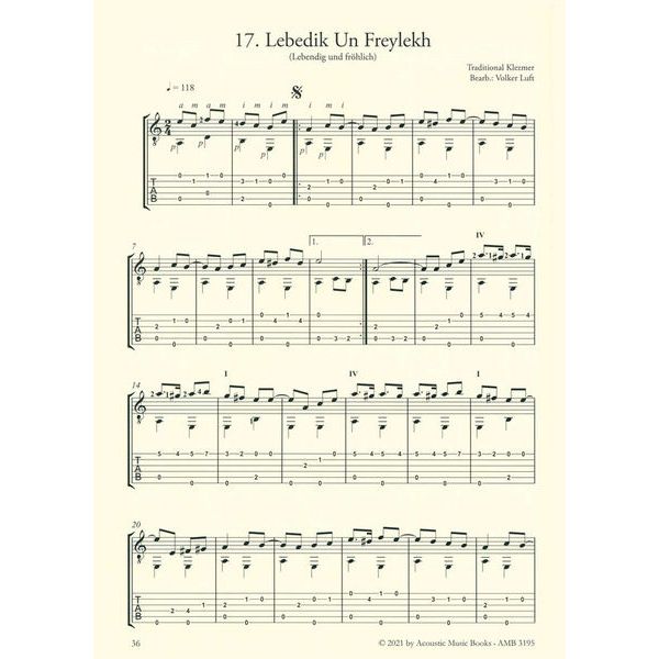 Acoustic Music Books Mazel Tov Klezmer Gitarre