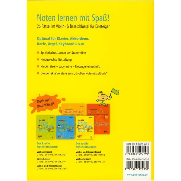 Edition Dux Kleine Notenrtsel Violin+Bass