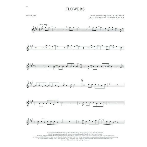 Hal Leonard 101 Top Hits for Tenor Sax