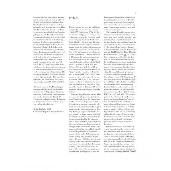 Henle Verlag Hndel Blockflötensonaten