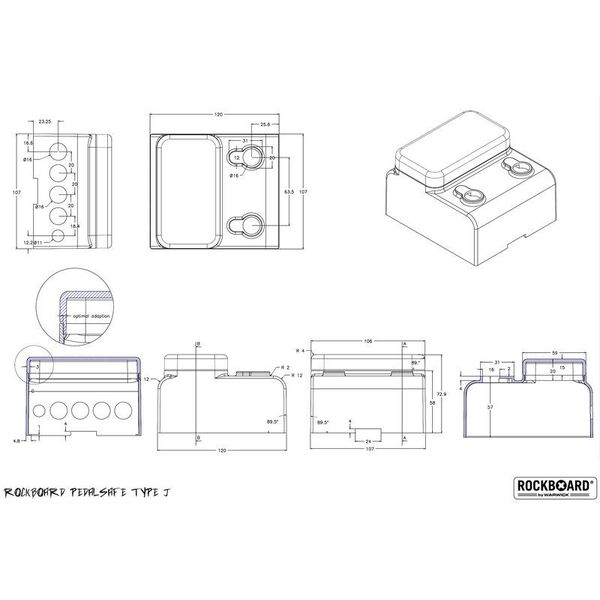 Rockboard Pedalsafe Type J universal