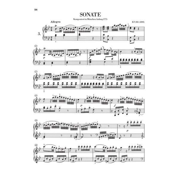 Henle Verlag Mozart Klaviersonaten 1