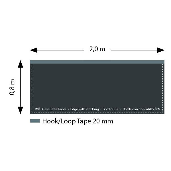 Stairville Skirt 300g/m 2.0x0.8m Bk