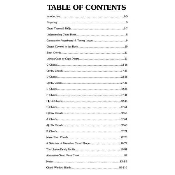 Cabot Books Publishing Cavaquinho Chord Bible