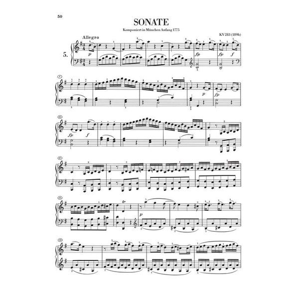 Henle Verlag Mozart Klaviersonaten 1