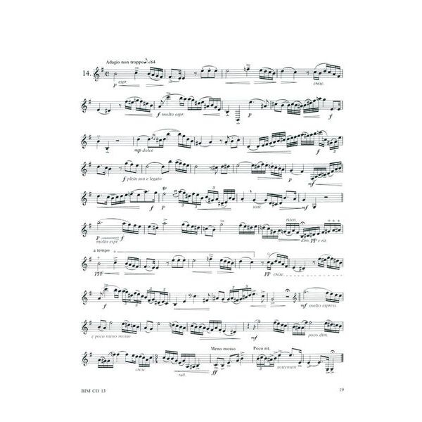 Editions Bim 21 Characteristic Etudes High