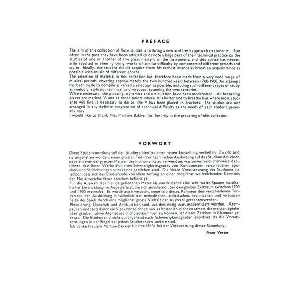 Universal Edition 50 Classical Studies For Flute