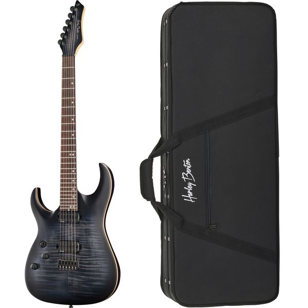 Harley Benton Amarok 6 LH BKNT Flame w/Case