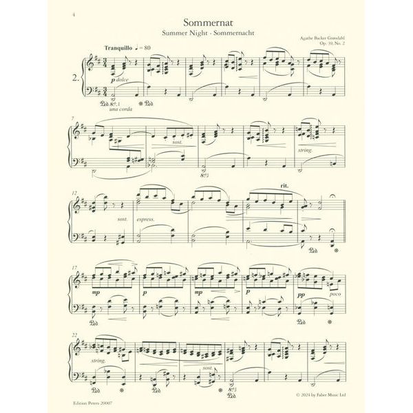 Edition Peters Backer Grndahl Fantasy Pieces