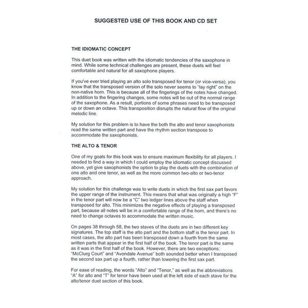 Greg Fishman Jazz Saxophone Duets 3