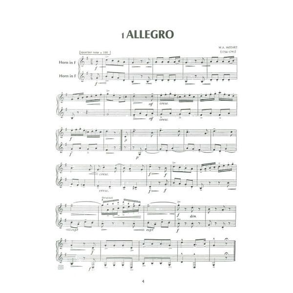 Music Minus One Mozart Twelve Duets Horn