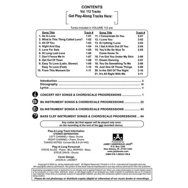 Jamey Aebersold Cole Porter 21 Great Standards