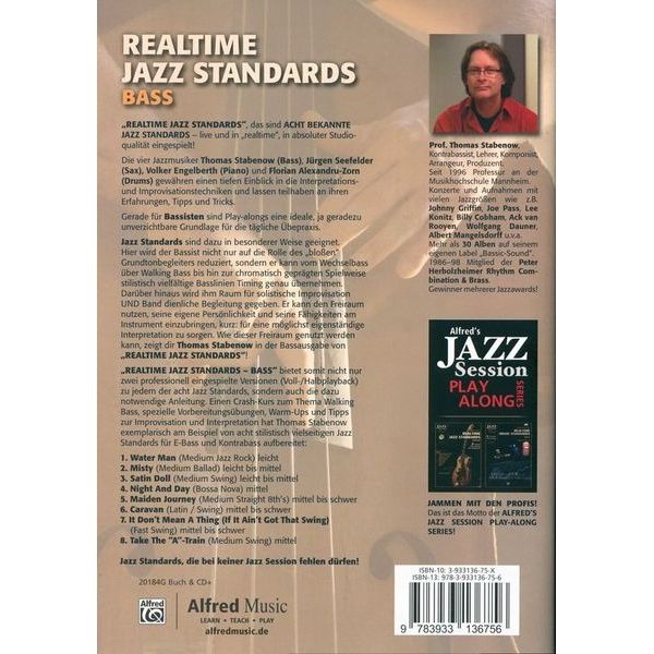 Alfred Music Publishing Realtime Jazz Standards Bass