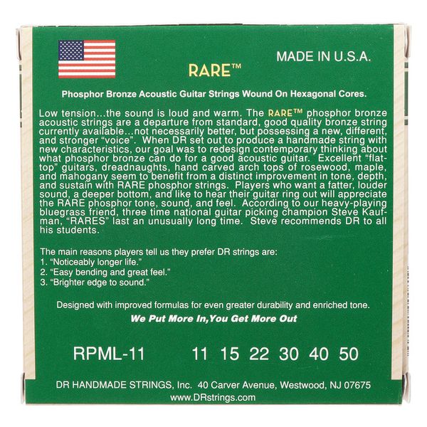 DR Strings Rare Acoustic RPML-11