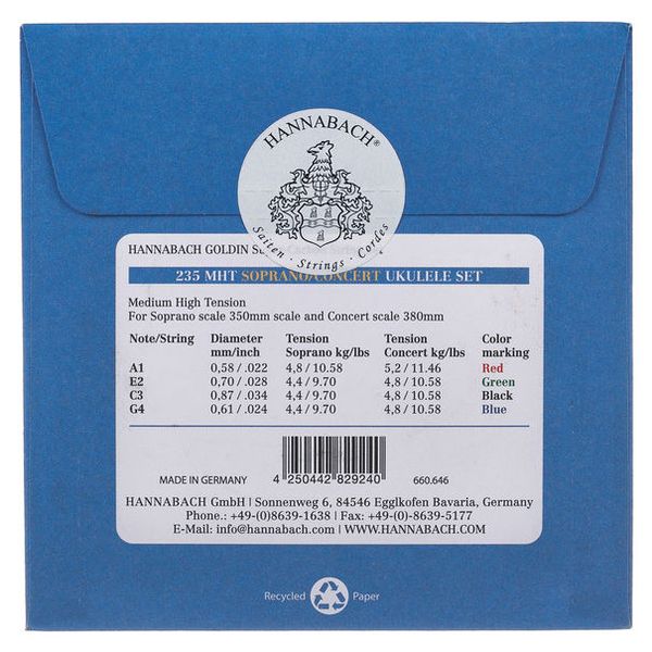 Hannabach Goldin 235MHT Ukulele Set